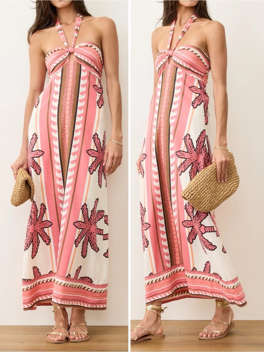 Marine Layer Canyon Halter Dress Desert Deco XS NEW WITHOUT TAGS NWOT